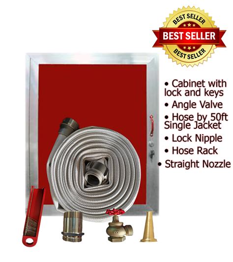 1 12 Fire Hose Cabinet With Complete Accessories 50ft Single Jacket