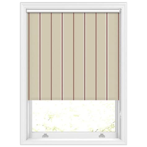 Strand Hessian And Red Vertical Striped Blackout Roller Blinds