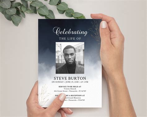 Printable Funeral Announcement Cards