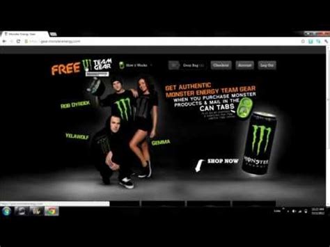 Monster energy is way more than an energy drink. how to get free monster energy team gear!!!! - YouTube