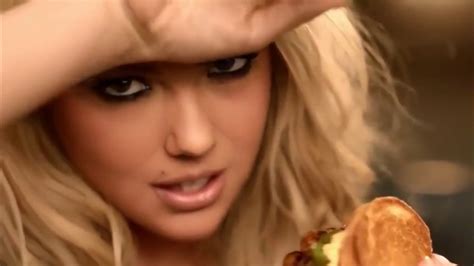 Hot Kate Upton Eating Carls Jr Burger Banned Super Bowl Commercial Youtube