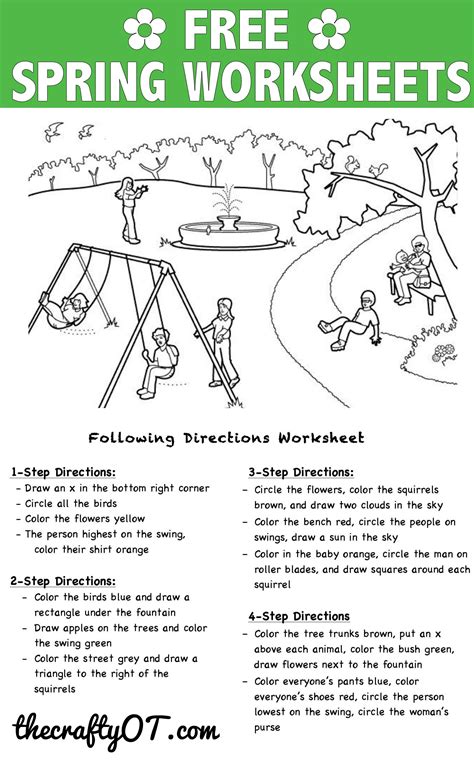 Multiple Step Instructions Worksheets Grade 6