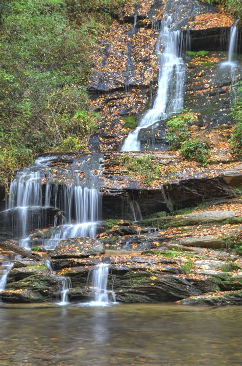 Toms Branch Falls In Deep Creek Of The Great Smoky Mountains National