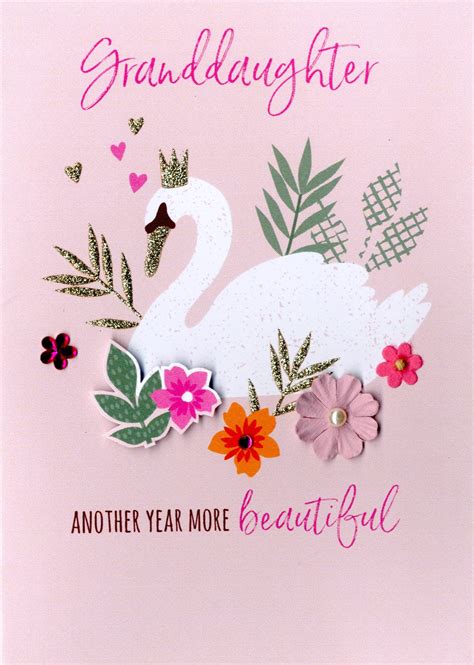 Granddaughter there's something special about you it's one thing to be pretty and it's one thing to be smart it's one thing to be witty or to have a happy heart it's one thing to be likeable and one thing to. Granddaughter Glittered Birthday Greeting Card | Cards