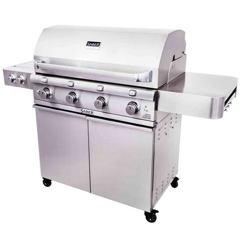 Cast iron grills lend a extra flavor to the meat and quite. Saber Stainless Steel 4-Burner Gas Grill - Byler's Stove ...