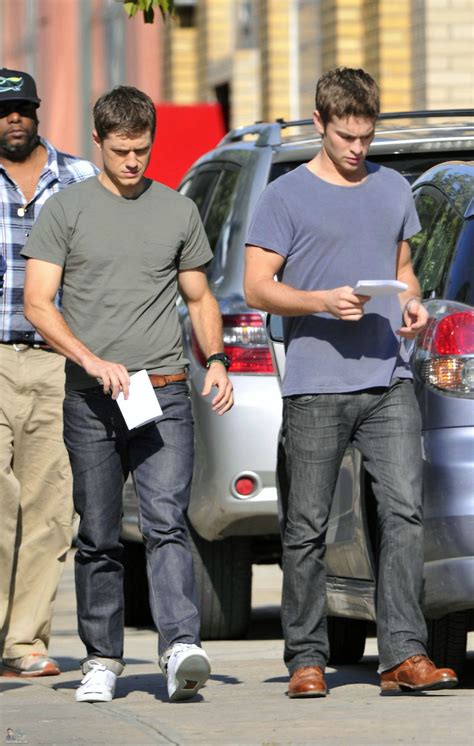 Aaron Tveit And Chace Crawdad On The Set Of Gossip Girl Oh No They Didnt