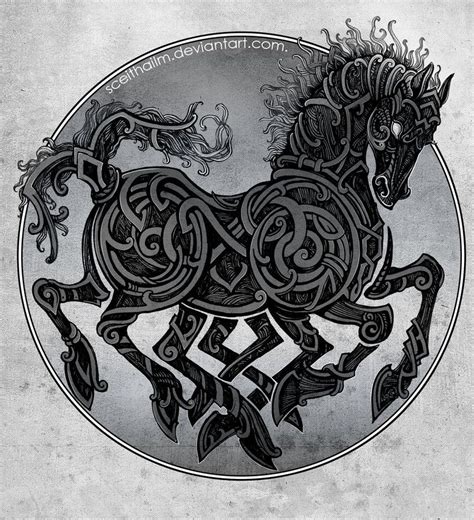 Sleipnir By Sceithailm Norse Tattoo Norse Mythology Viking Art