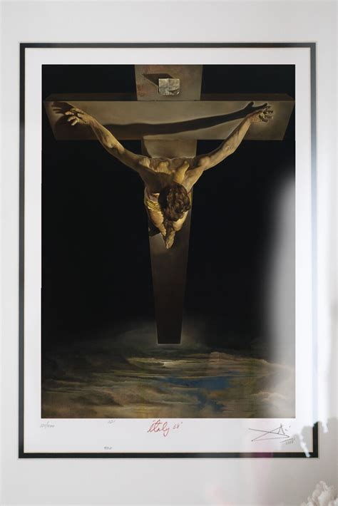 Salvador Dali Christ Of St John Of The Cross 1968 Framed Etsy Canada