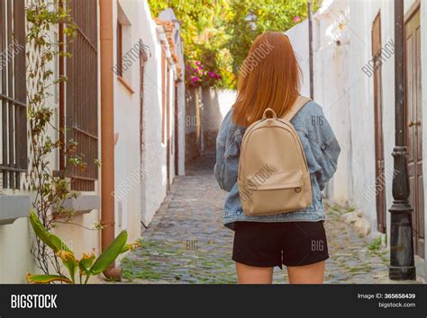Girl Backpack Walk Image And Photo Free Trial Bigstock
