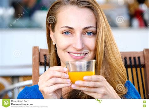 Young Pretty Woman Enjoys Cup Of Tea Stock Image Image Of Girl Juice