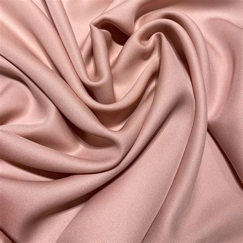 Coral Red Fluid Silk Crepe Dobby Fabric — Tissus En Ligne