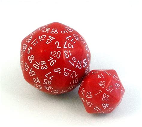120 Sided And 48 Sided Dice In Red Toys And Games