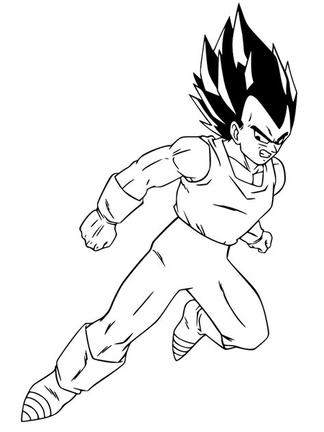 Vegeta In Dragon Ball Z 2 Coloring Page Anime Coloring Pages