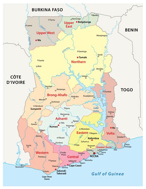 Lake Volta Map