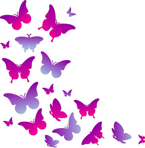 Purple Butterflies Flying Butterfly Wall Sticker Tenstickers