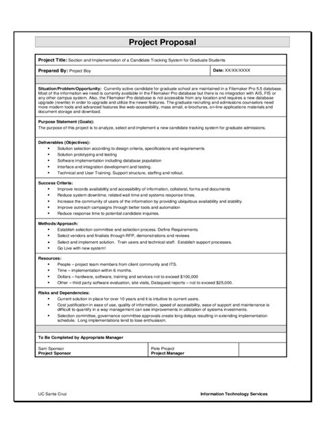 Project Proposal Template 10 Free Templates In Pdf Word Excel Download