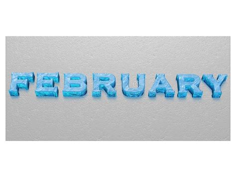 Calendar Header For Winter Month February Stock Illustration