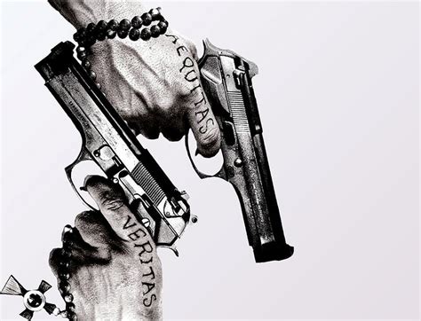 Boondock Saints Guns Gun Rosary Movie Black And White Hd
