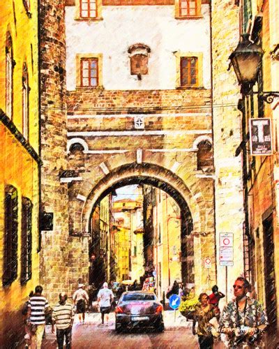 Digital Color Pencil Drawing Of A Street Scene In Lucca I Flickr