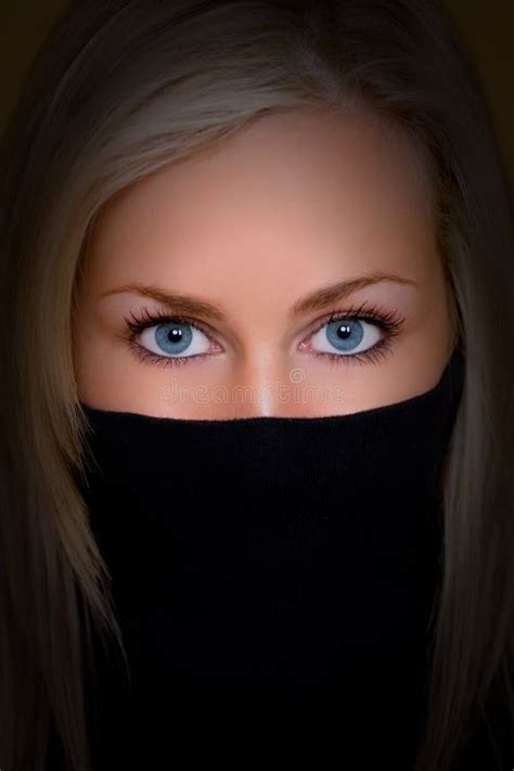 Beautiful Woman With Blue Eyes Stock Photo Image Of Attractive