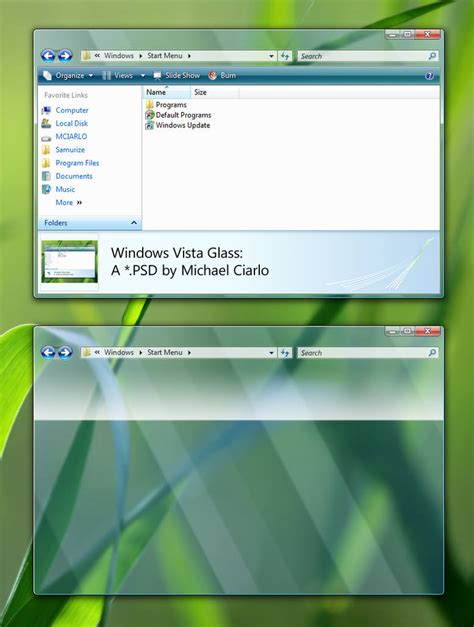 Windows Vista Glass Psd By Halfwayglad On Deviantart