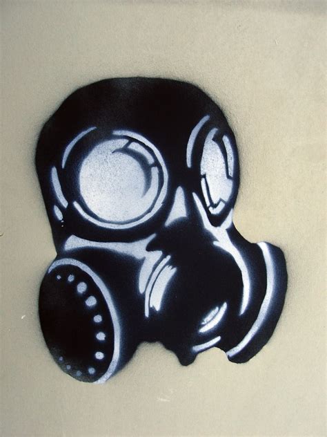 Gasmask Stencil Stencil Graffiti Stencil Art Snake Drawing