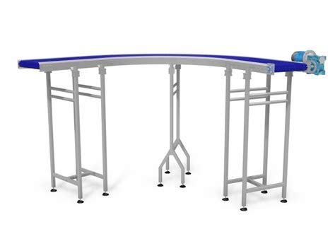 Modular Belt Curved Conveyor 90 Degrees Stainless Steel Belt