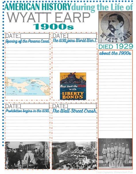 American History Through The Life Of Wyatt Earp Notebooking Pages