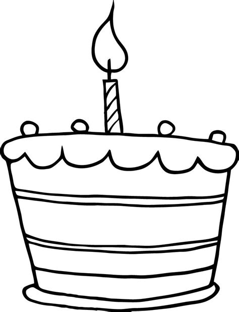 Mouse Clipart Cake Drawing Birthday Coloring Pages Cake Clipart