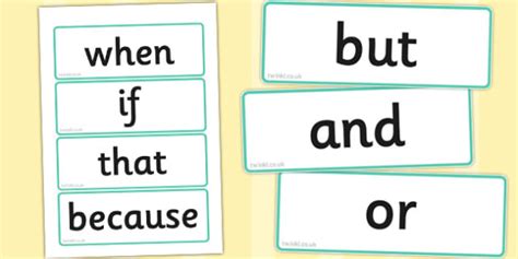 Conjunctions are words that join two or more words, phrases, or clauses. FREE! - Conjunction Word Cards - Connectives, VCOP ...