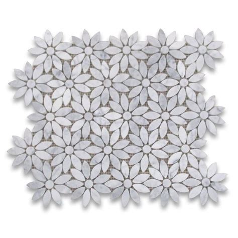 Flower Tile In 2020 Flower Tile Flower Patterns Mosaic Tiles