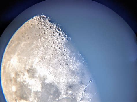 The Moon Through The Eyes Of My Telescope As Seen By My Mobile
