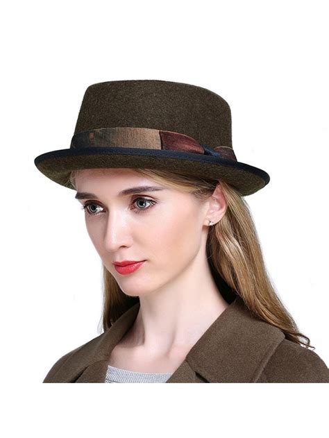 Bowler Hats Womens Clothing Jeeda Vintage Style Women Roll Up Brim