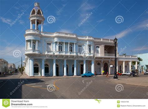 The Ferrer Palace In The Jose Marti Park Of Cienfuegos Cuba Editorial