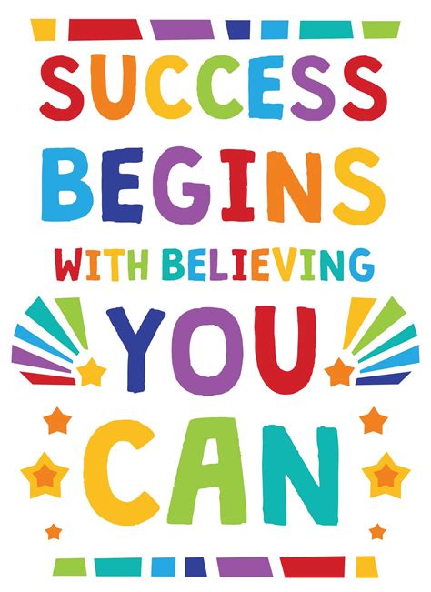 Success Begins With Believing You Can Print Your Own Posters