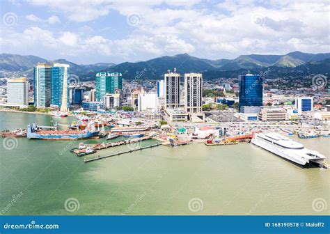 Port Of Spain Trinidad And Tobago Dec 24 2019 Aerial View Of The