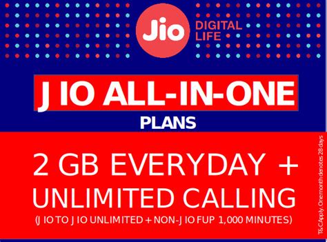 Reliance Jio Launches All In One Plans With GB Data Per Day And Off Net IUC Minutes