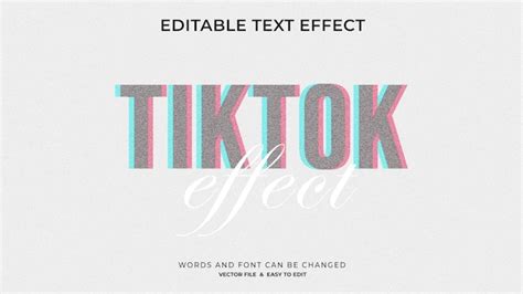 Premium Vector Tiktok Editable Text Effects