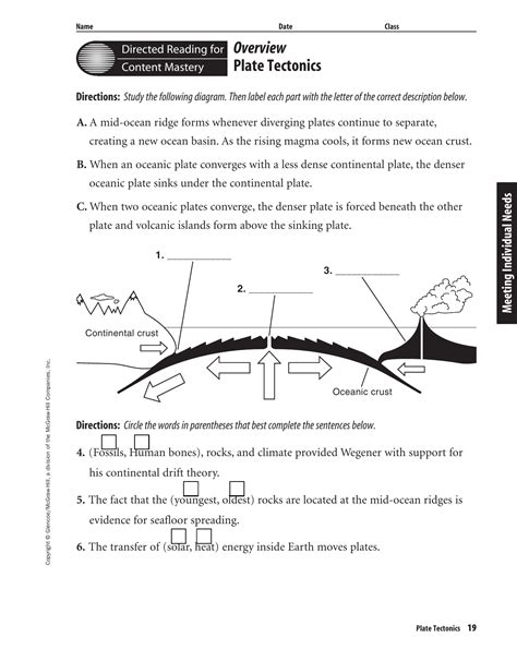 The titles in this section work on the concept of faults within the earth and how the earth itself changes over time. Plate Tectonics Worksheet Answer Key | db-excel.com