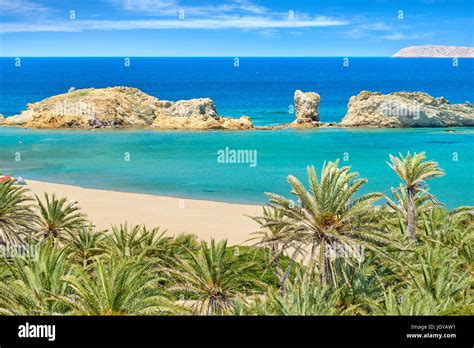 Vai Beach Crete Island Greece Stock Photo Alamy