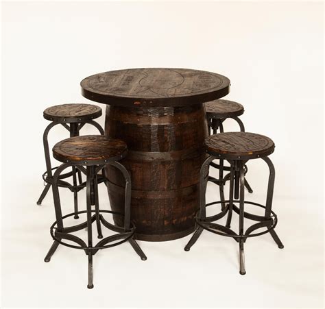Reclaimed Bourbon Barrel Engraved Personalized Tables For Your Business