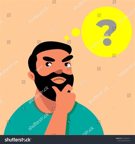 Man Thinking Vector Illustration Cartoon Style Stock Vector Royalty