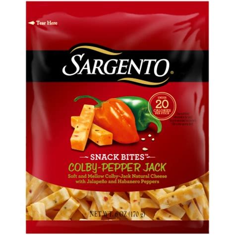 Sargento Snack Bites Colby Pepper Jack Cheese Sticks 6 Oz Fred Meyer