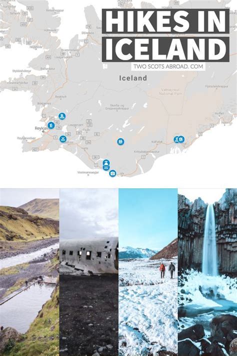 Iceland Hikes From 45 Mins To 4 Days All Seasons Map Iceland
