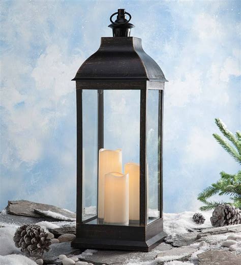 Our Tall Outdoor Lantern With Led Candles Is An Elegant Way To Add
