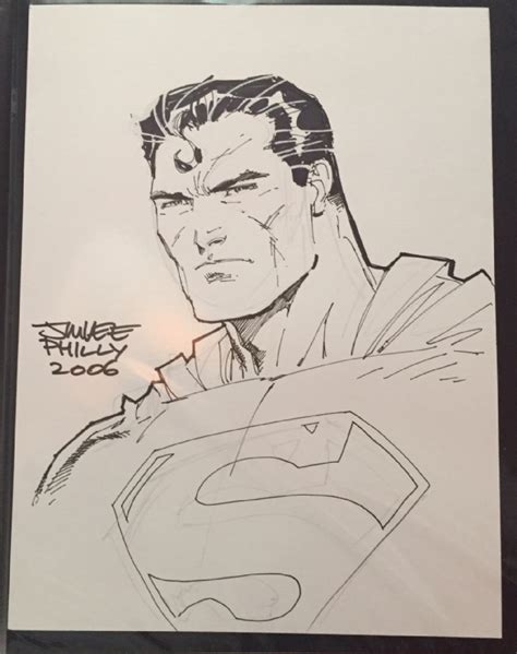 Superman Sketch By Jim Lee In Stephen Ss My Collection Comic Art