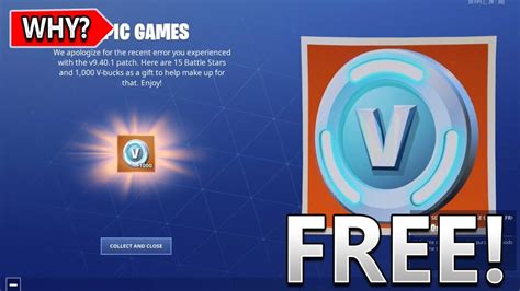 Heres Why Players Are Getting 1000 Free V Bucks In Fortnite Youtube