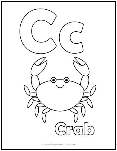 Free State Printables Coloring Letter C Letter C Coloring Pages