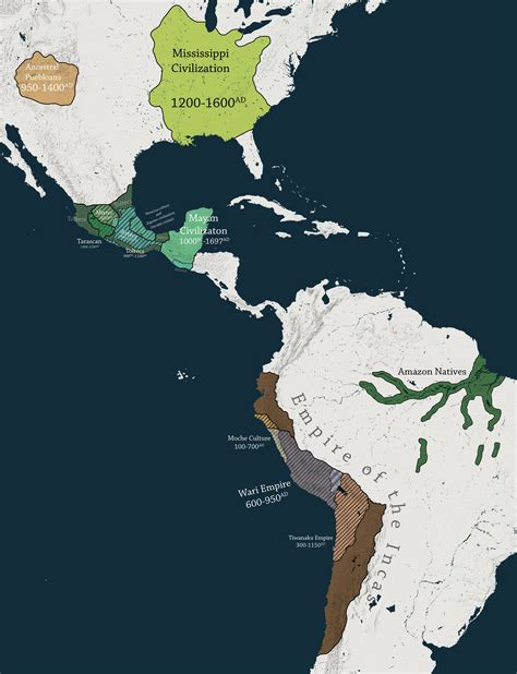 All Pre Columbian American Civilizations Part 2 2 AD CE Geography