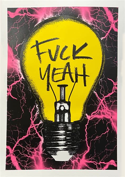 Fuck Yeah Lightning By Oli Fowler Print Club London